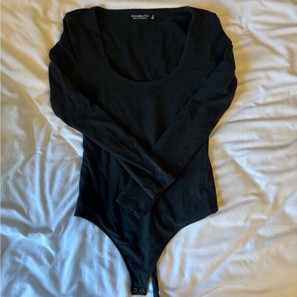 Abercrombie & Fitch Black Long Sleeve Bodysuit